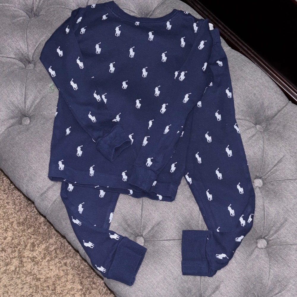 Polo Ralph Lauren Kids Pajama Set in Navy with White Accents